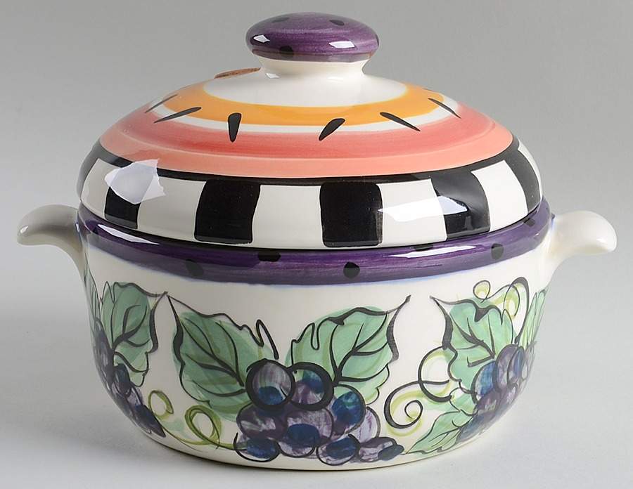 Bon Appetite Round Covered Vegetable by Vicki Carroll Studio-1