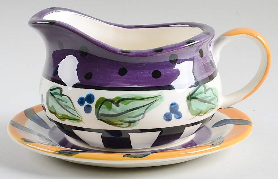 Bon Appetite Gravy Boat & Underplate by Vicki Carroll Studio-1