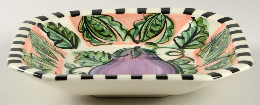 Bon Appetite 10" Square Shallow Bowl by Vicki Carroll Studio-1