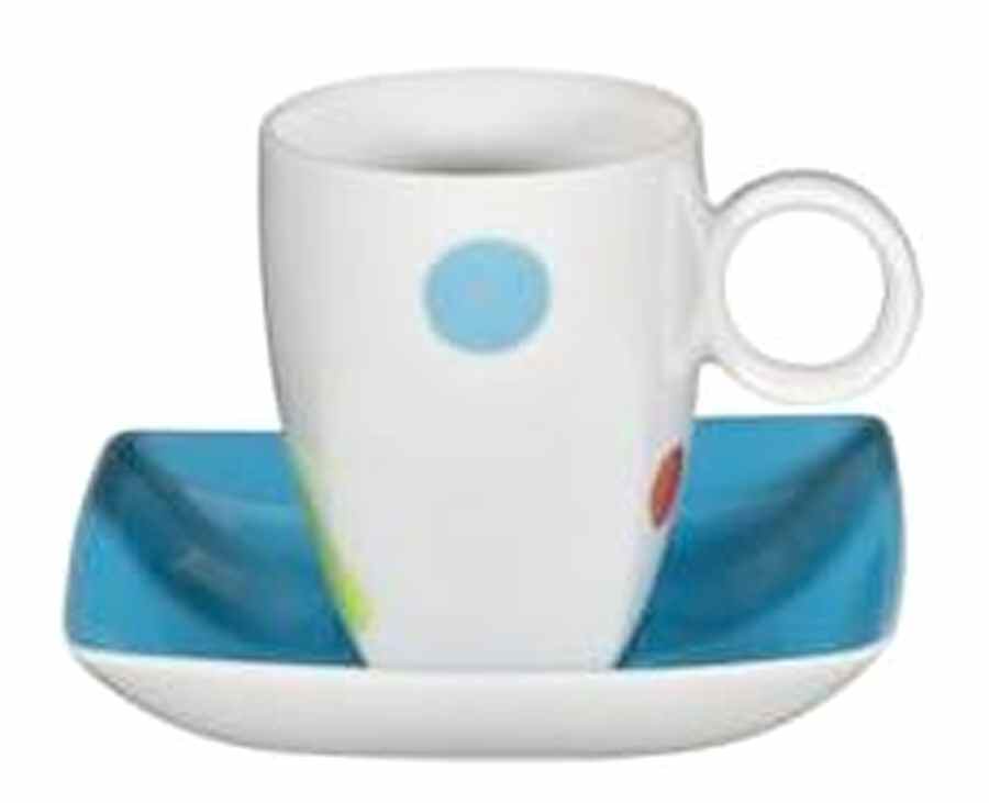 Gilly Flat Demitasse Cup & Saucer Set by Vista Alegre-1