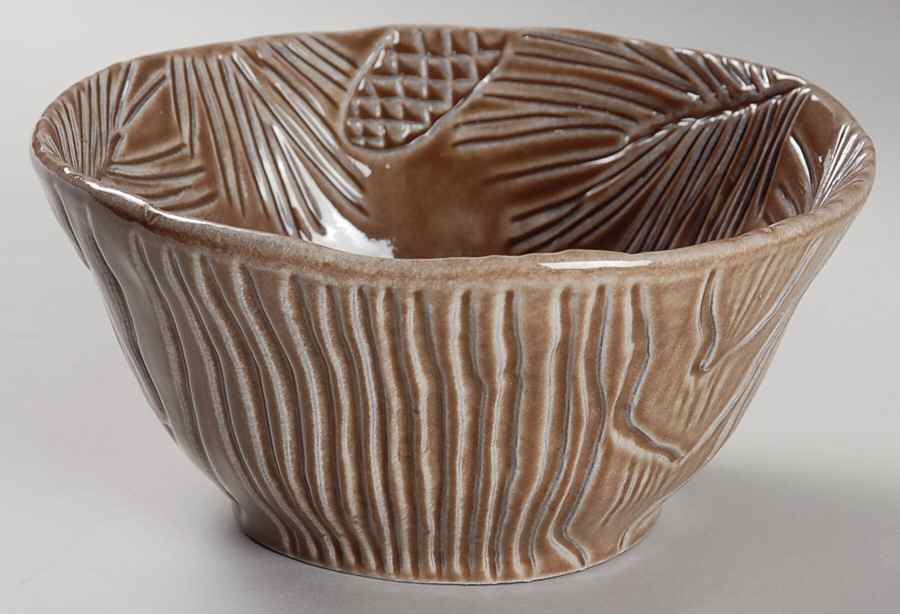 Pineta Acorn Brown Coupe Cereal Bowl by Vietri (Italy)-1