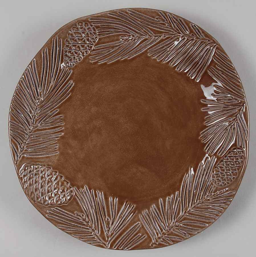 Pineta Acorn Brown Salad Plate by Vietri (Italy)-1