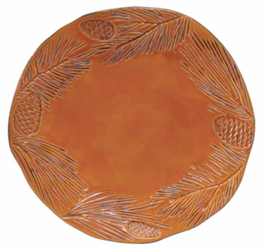 Pineta Fox Red Dinner Plate by Vietri (Italy)-1