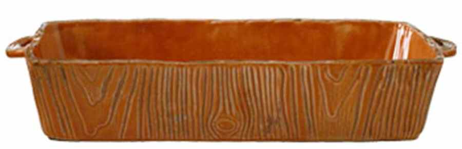 Pineta Fox Red 15" Rectangular Baker by Vietri (Italy)-1