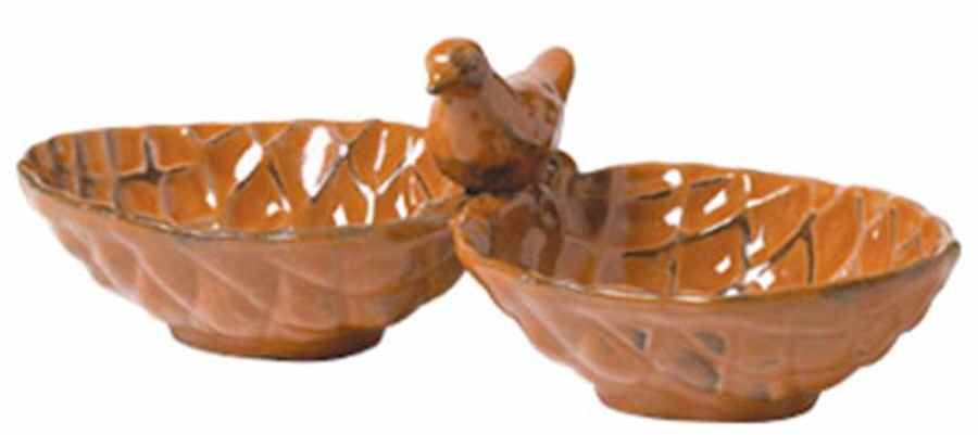 Pineta Fox Red 2 Part Figural Server by Vietri (Italy)-1