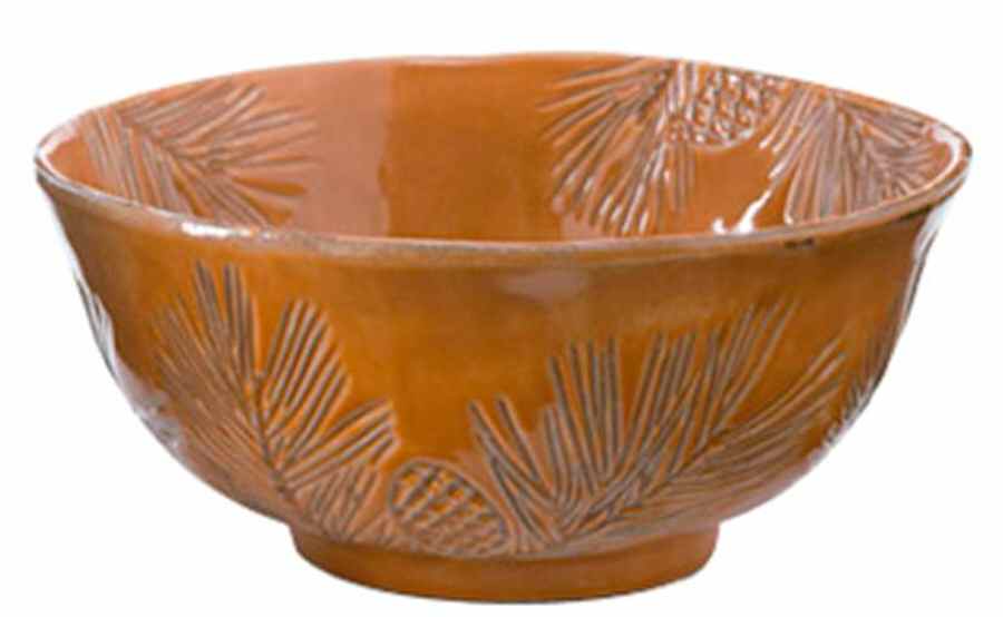 Pineta Fox Red 10" Round Serving Bowl by Vietri (Italy)-1