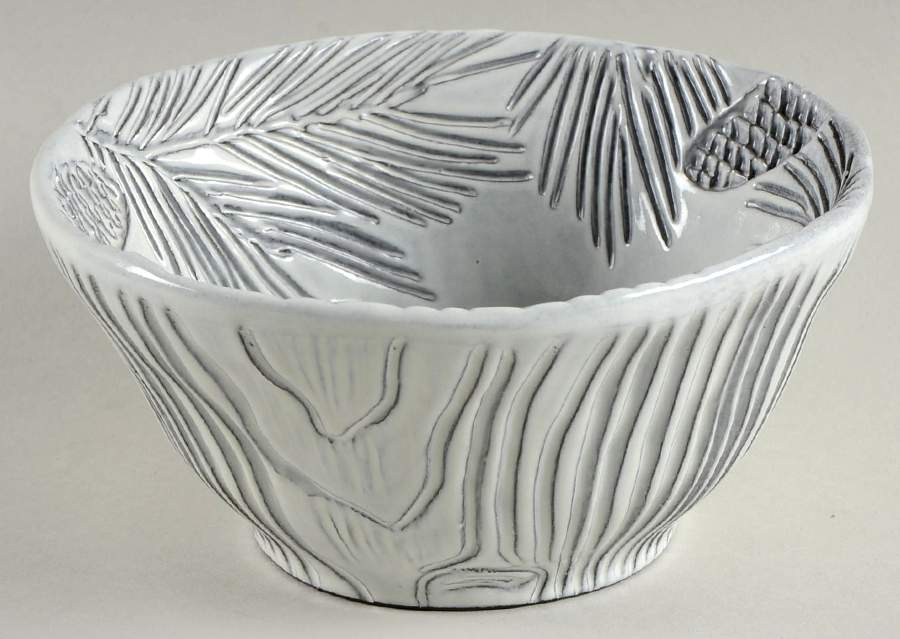 Pineta Winter White Coupe Cereal Bowl by Vietri (Italy)-1