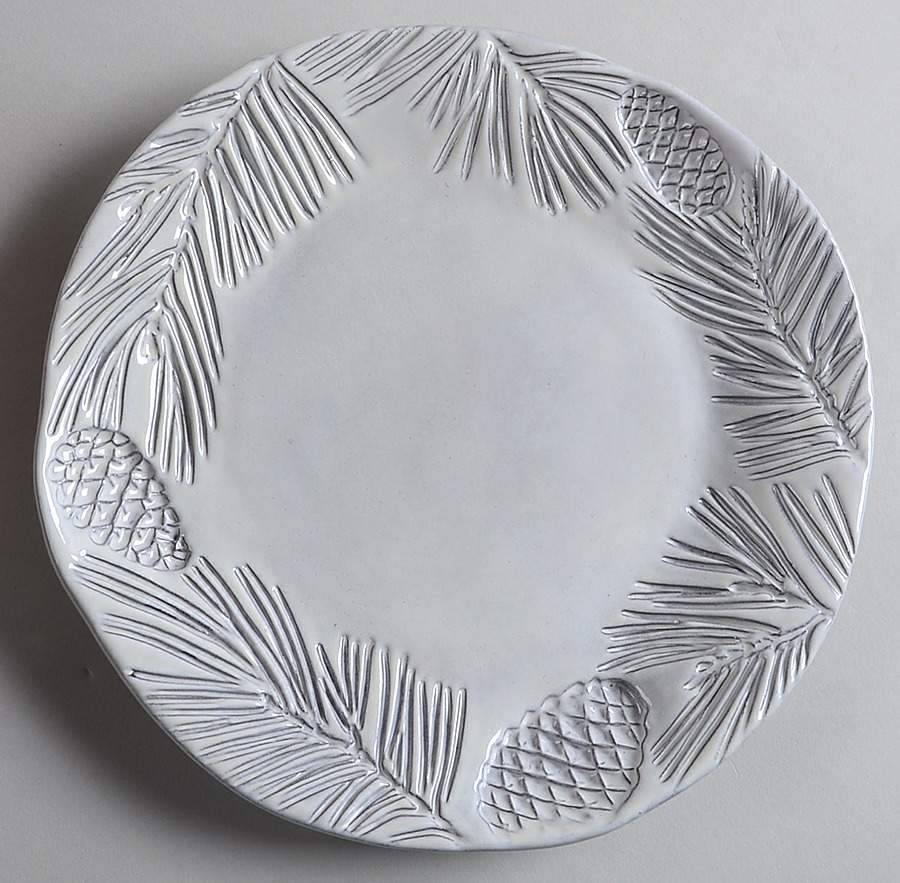 Pineta Winter White Salad Plate by Vietri (Italy)-1