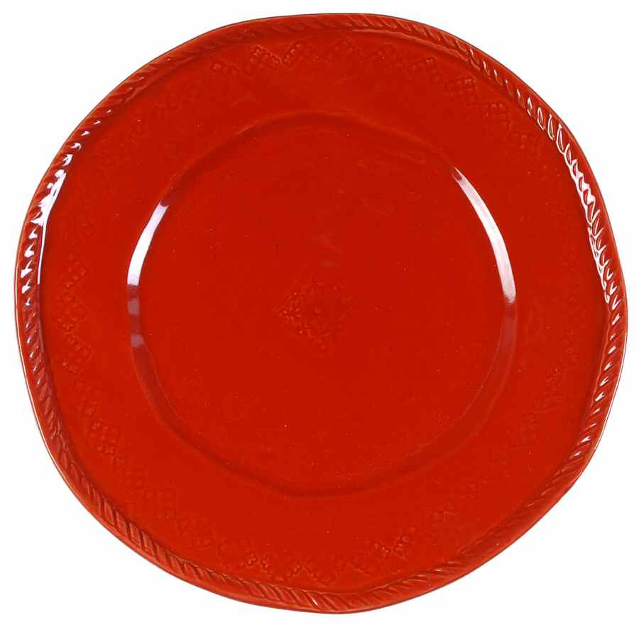 Bellezza Tomato Red Dinner Plate by Vietri (Italy)-1