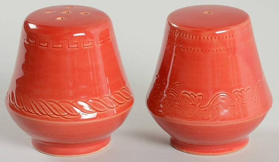 Bellezza Tomato Red Salt & Pepper Set by Vietri (Italy)-1