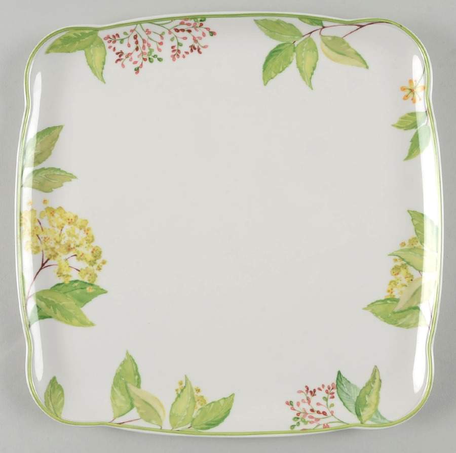 Green Garland 12" Square Serving Platter by Villeroy & Boch-1