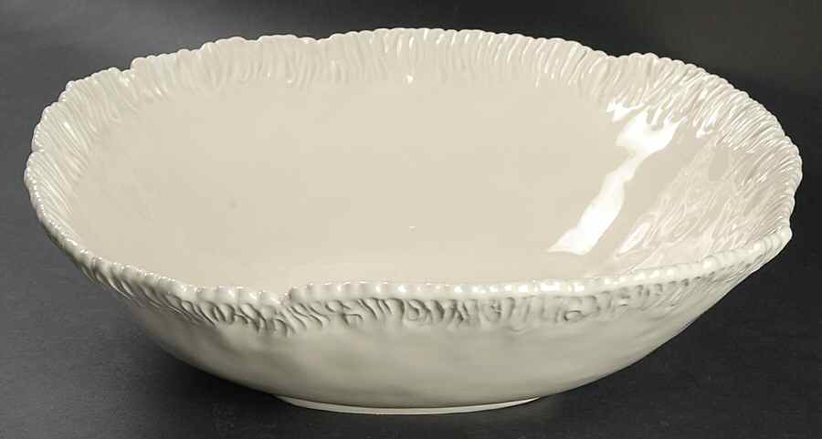 Latteria Vanilla 13" Large Square Salad Serving Bowl by Vietri (Italy)-1