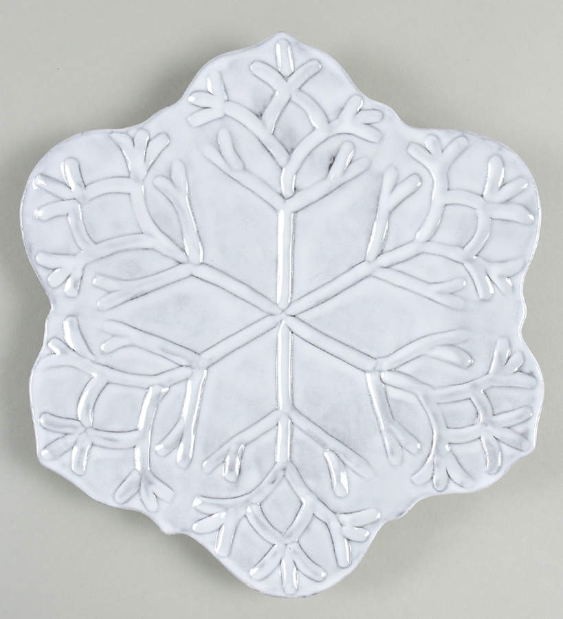 Snowflake Salad Plate by Vietri (Italy)-1