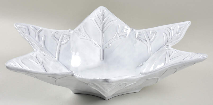 Snowflake 16" Star Shaped Bowl by Vietri (Italy)-1