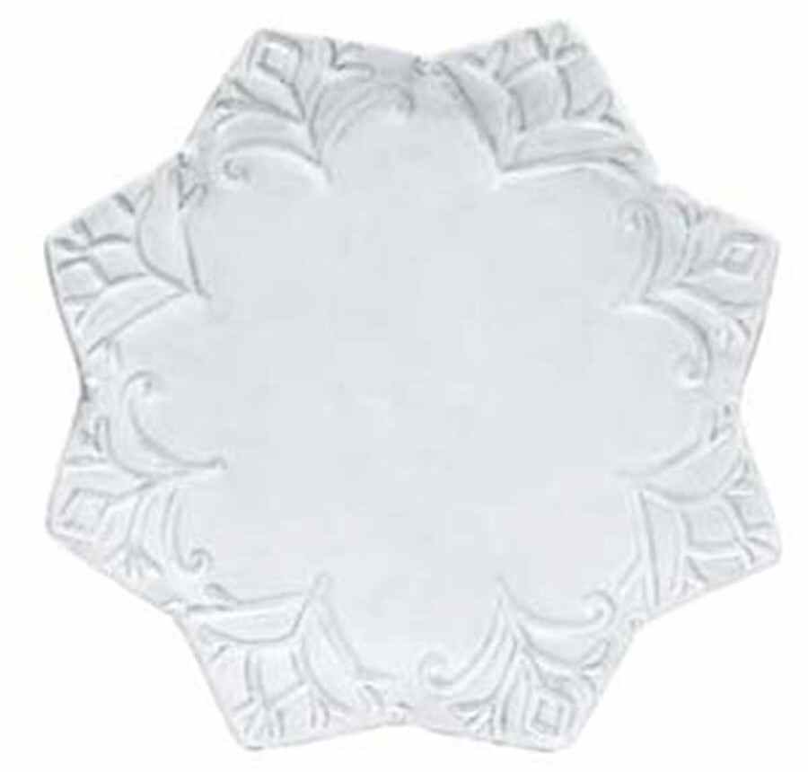 Snowflake 14" Star Shaped Platter by Vietri (Italy)-1