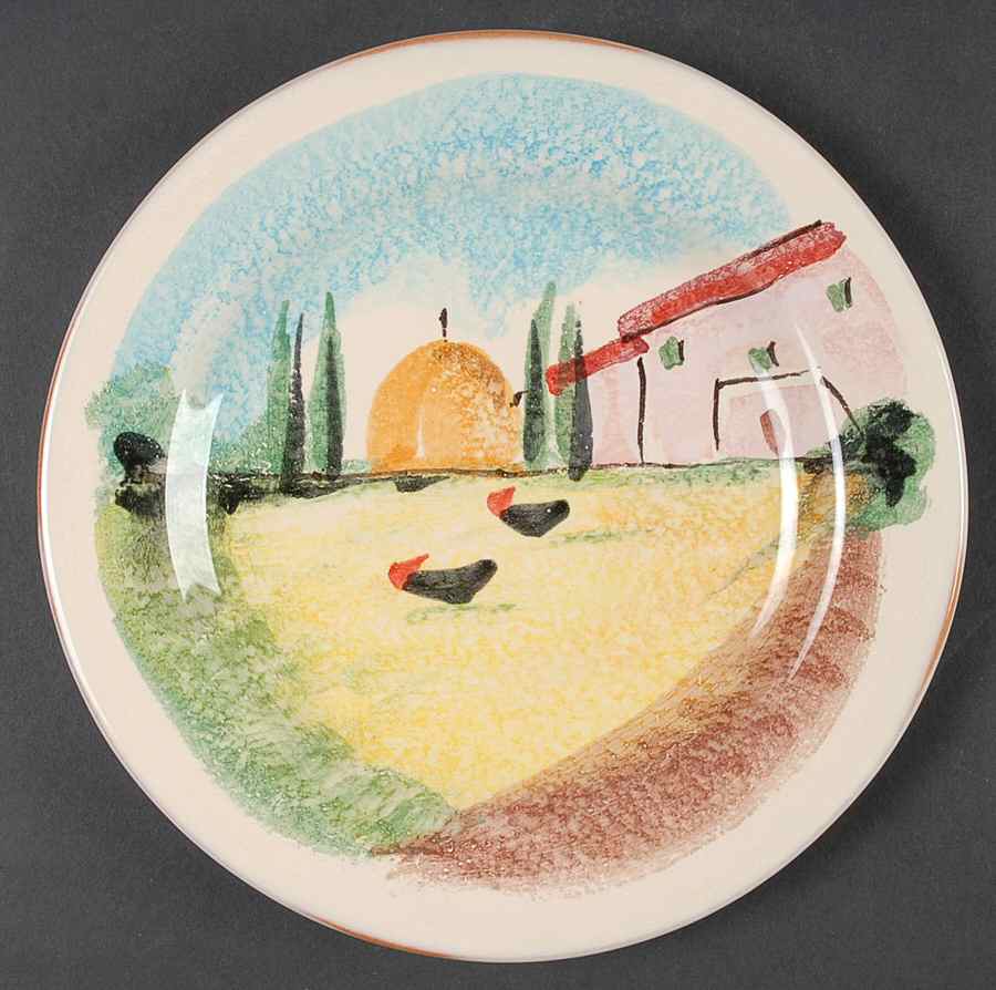 Siena Country Salad Plate by Vietri (Italy)-1
