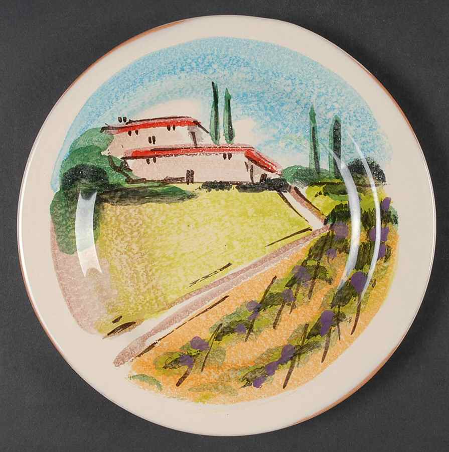 Siena Country Salad Plate by Vietri (Italy)-1