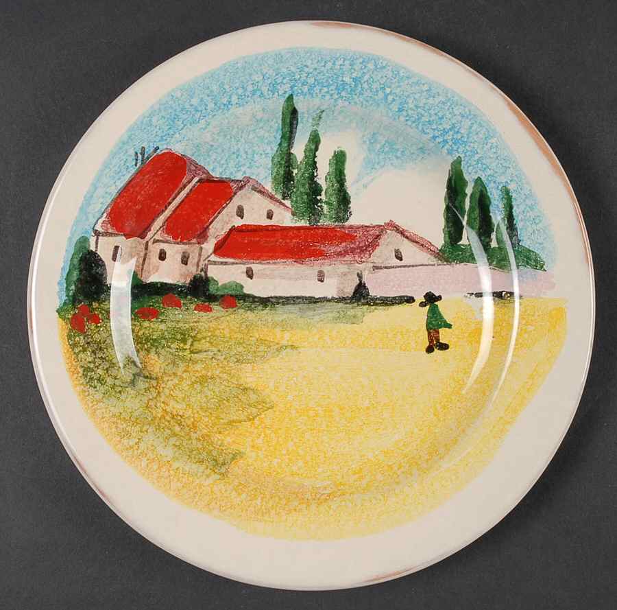 Siena Country Salad Plate by Vietri (Italy)-1