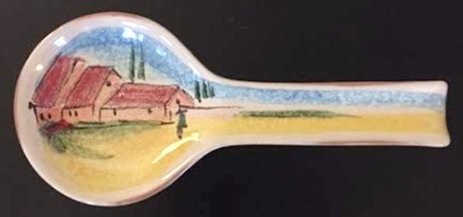 Siena Country Spoon Rest/Holder (Holds 1 Spoon) by Vietri (Italy)-1