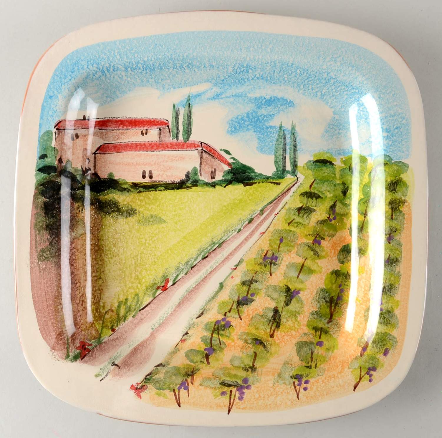 Siena Country 15" Square Serving Platter by Vietri (Italy)-1