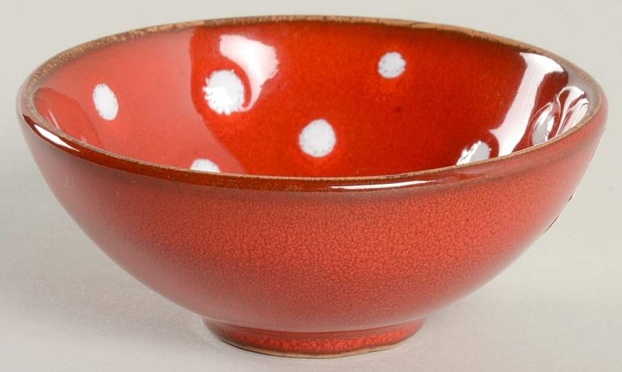 Rosso Vecchio Dot Individual Dip Dish by Vietri (Italy)-1