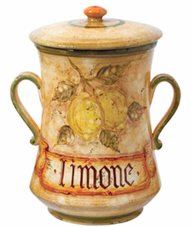 Botanica Large Canister & Lid by Vietri (Italy)-1