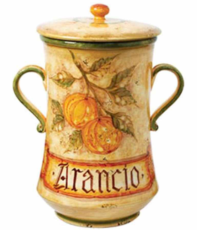 Botanica Medium Canister & Lid by Vietri (Italy)-1