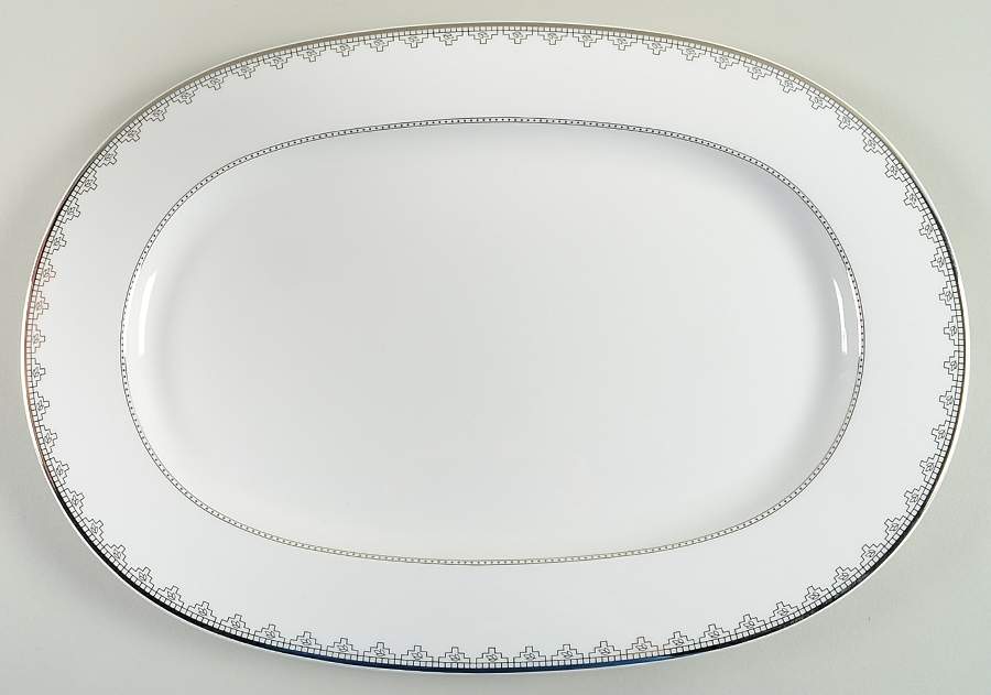 White Lace 16" Oval Serving Platter by Villeroy & Boch-1