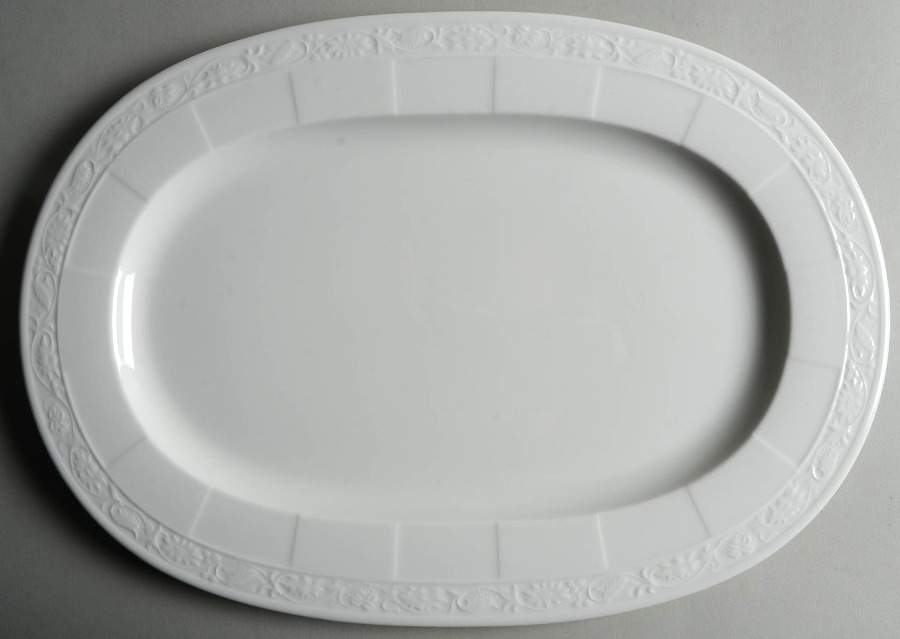 White Pearl 16" Oval Serving Platter by Villeroy & Boch-1
