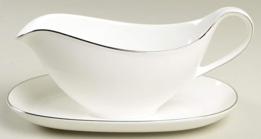 Anmut Platinum Gravy Boat & Underplate/Relish by Villeroy & Boch-1
