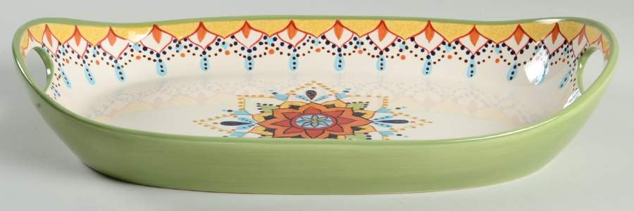 Catalina 13" Deep Oval Serving Platter by Vida By Eva Mendes-1