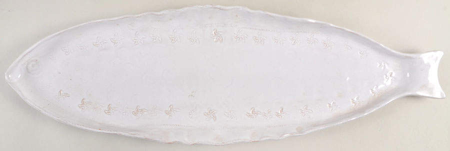 Bellezza Fish White 23" Fish Platter by Vietri (Italy)-1