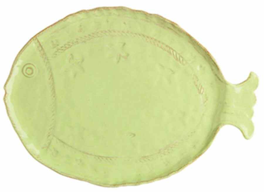 Bellezza Fish Celadon 19" Chop Plate (Round Platter) by Vietri (Italy)-1