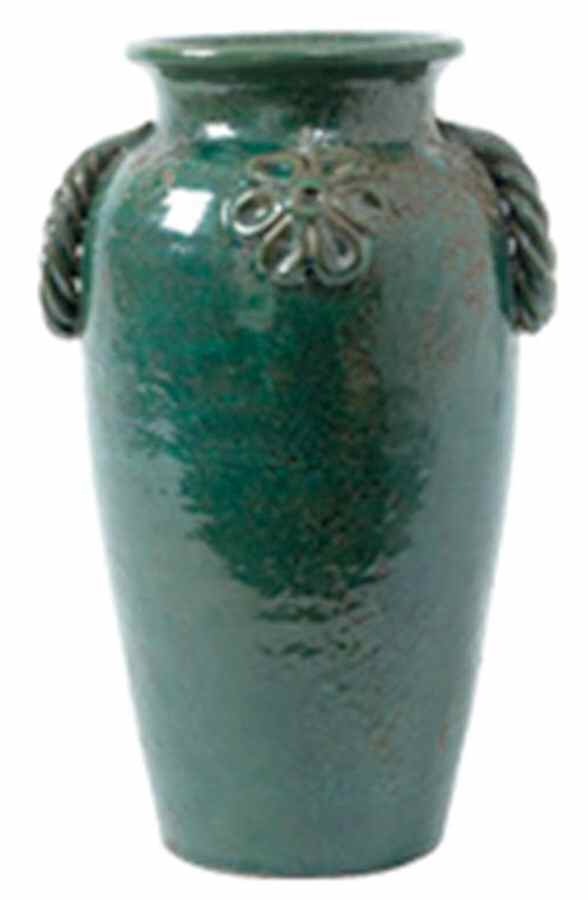Nile Green Garden 13" Vase by Vietri (Italy)-1