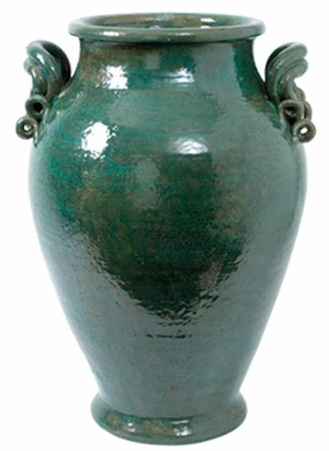 Nile Green Garden Umbrella Stand by Vietri (Italy)-1