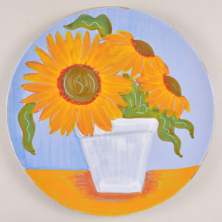 Sara's Flowers 15" Chop Plate (Round Platter) by Vietri (Italy)-1