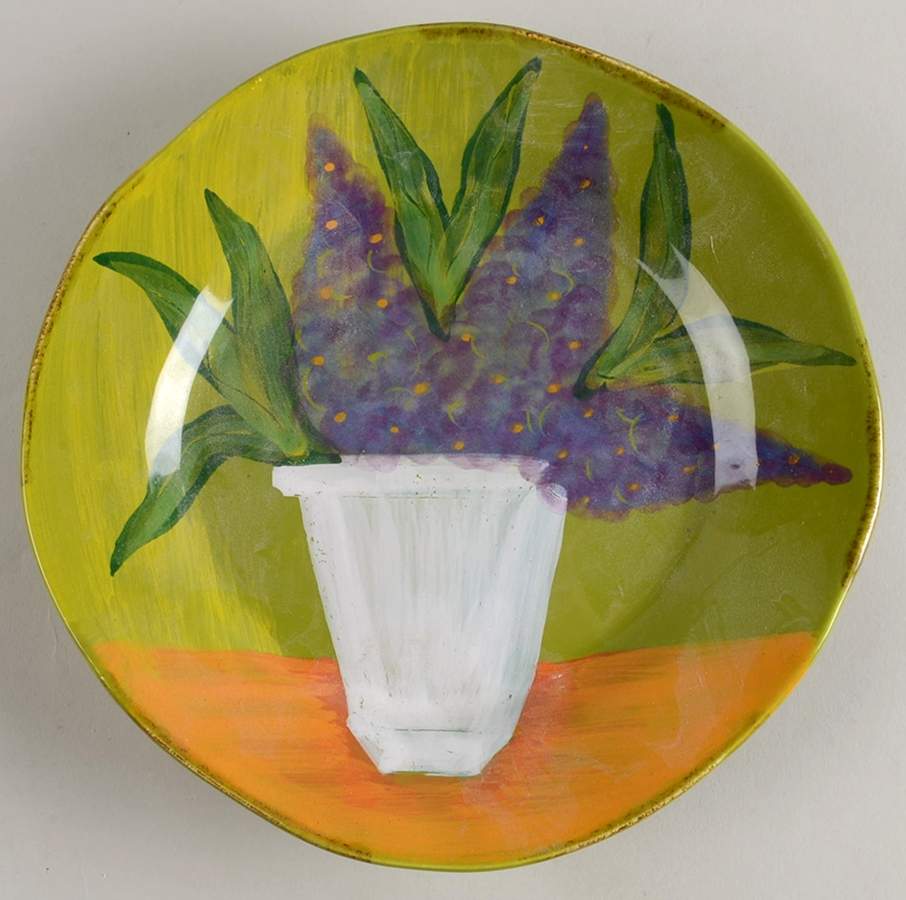 Sara's Flowers Salad Plate by Vietri (Italy)-1