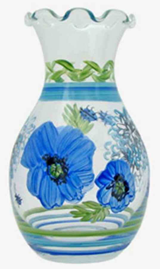 Indigo Garden Glassware Bud Vase by Vera Neumann-1