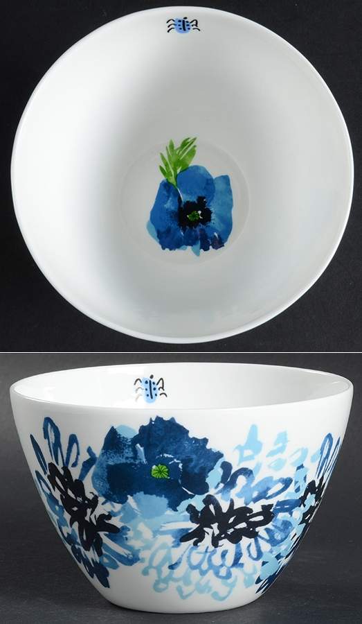Indigo Garden Deep Soup/Cereal Bowl by Vera Neumann-1