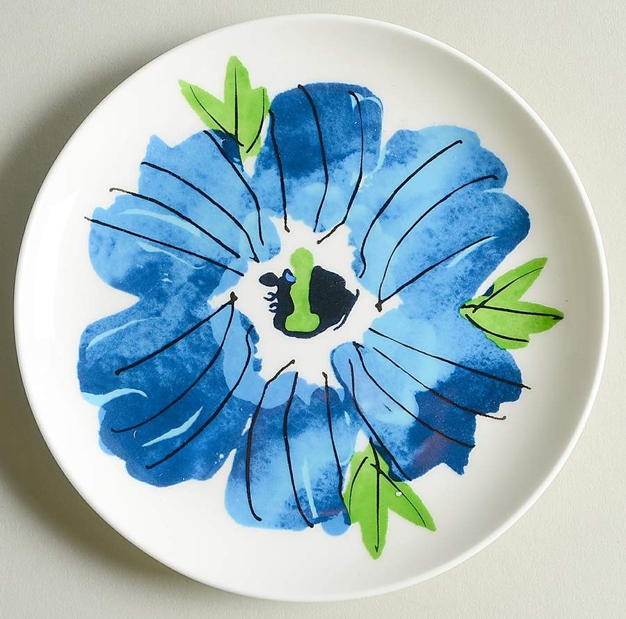 Indigo Garden Canape Plate by Vera Neumann-1