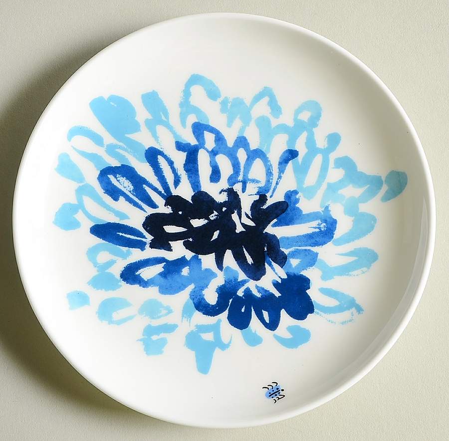 Indigo Garden Canape Plate by Vera Neumann-1
