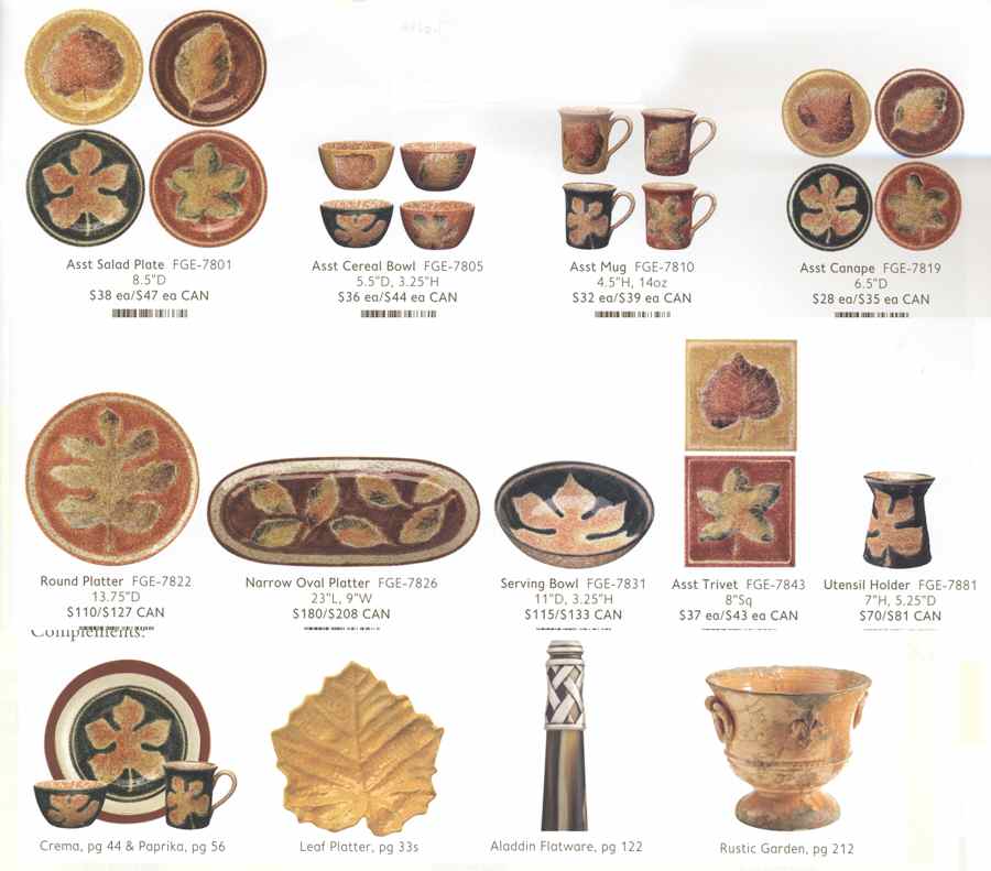 Foliage Salad Plate by Vietri (Italy)-1