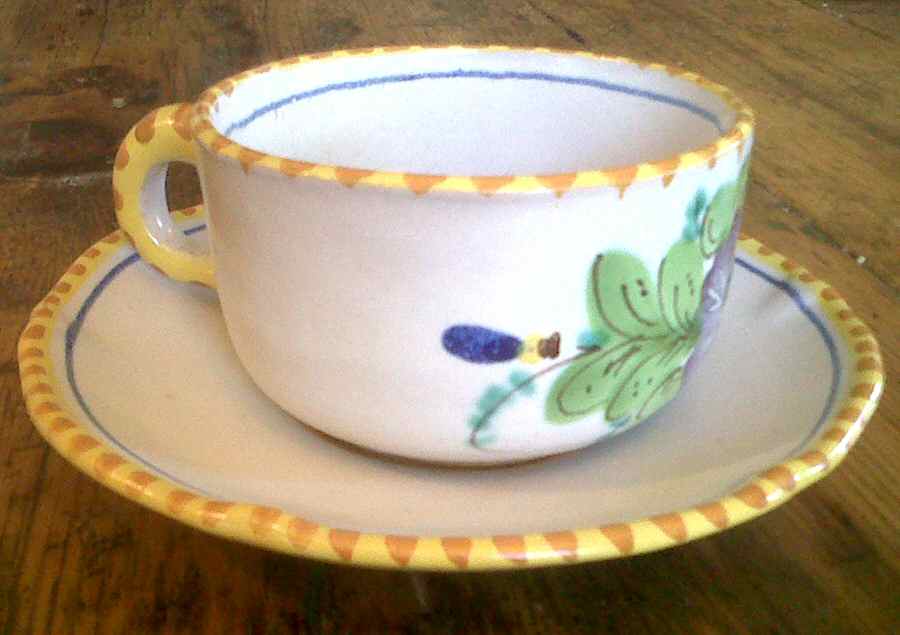 VIE91 Flat Cup & Saucer Set by Vietri (Italy)-1