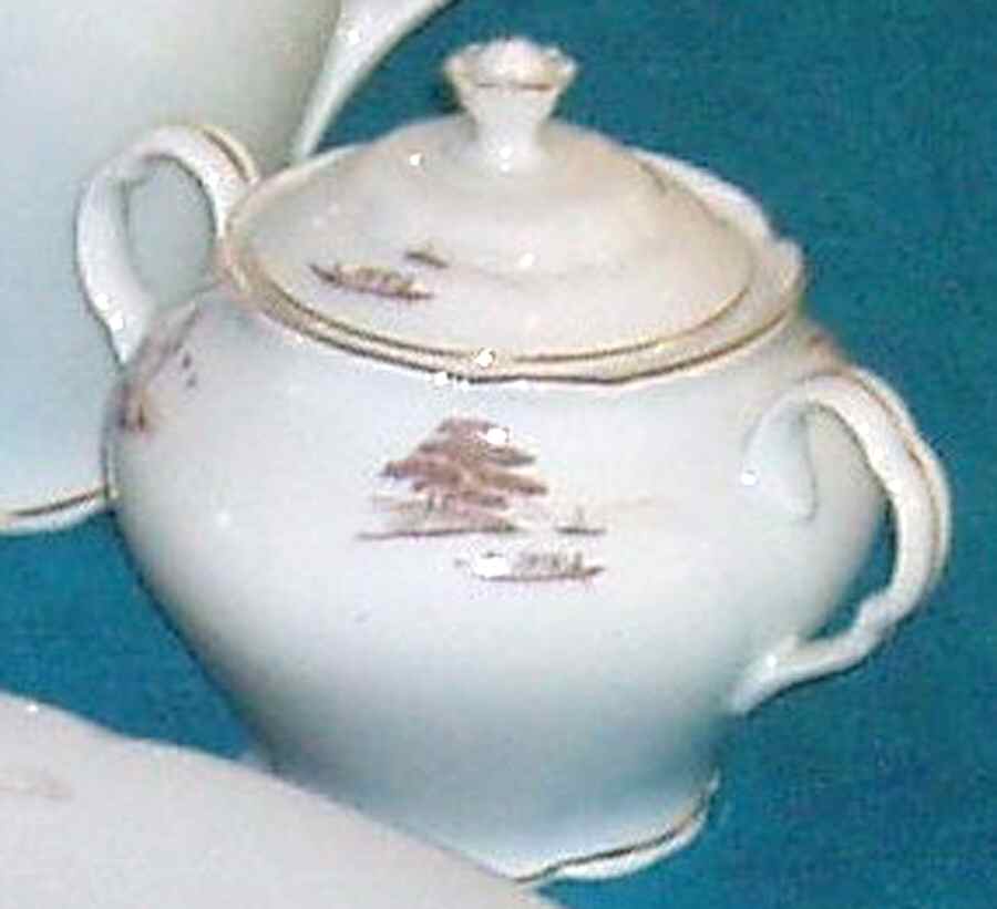 VIT347 Sugar Bowl & Lid by Victoria (Czech)-1