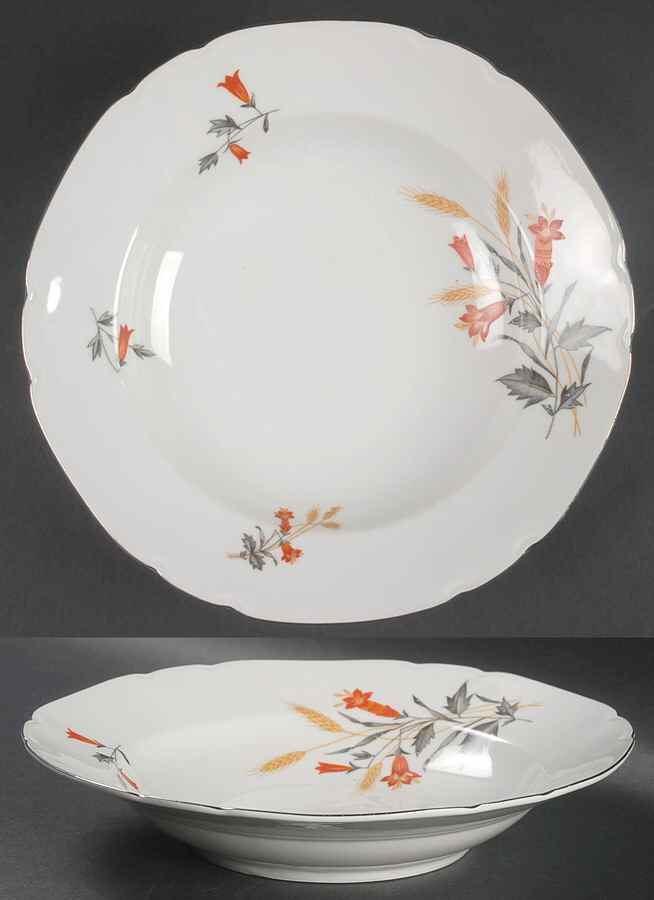 252 Large Rim Soup Bowl by Victoria (Czech)-1