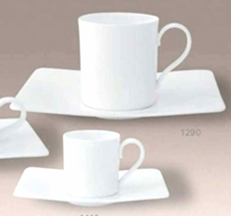 Modern Grace Flat Cup & Saucer Set by Villeroy & Boch-1