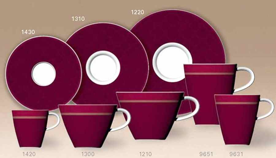 Caffe Club Uni Berry Flat Cup & Saucer Set by Villeroy & Boch-1