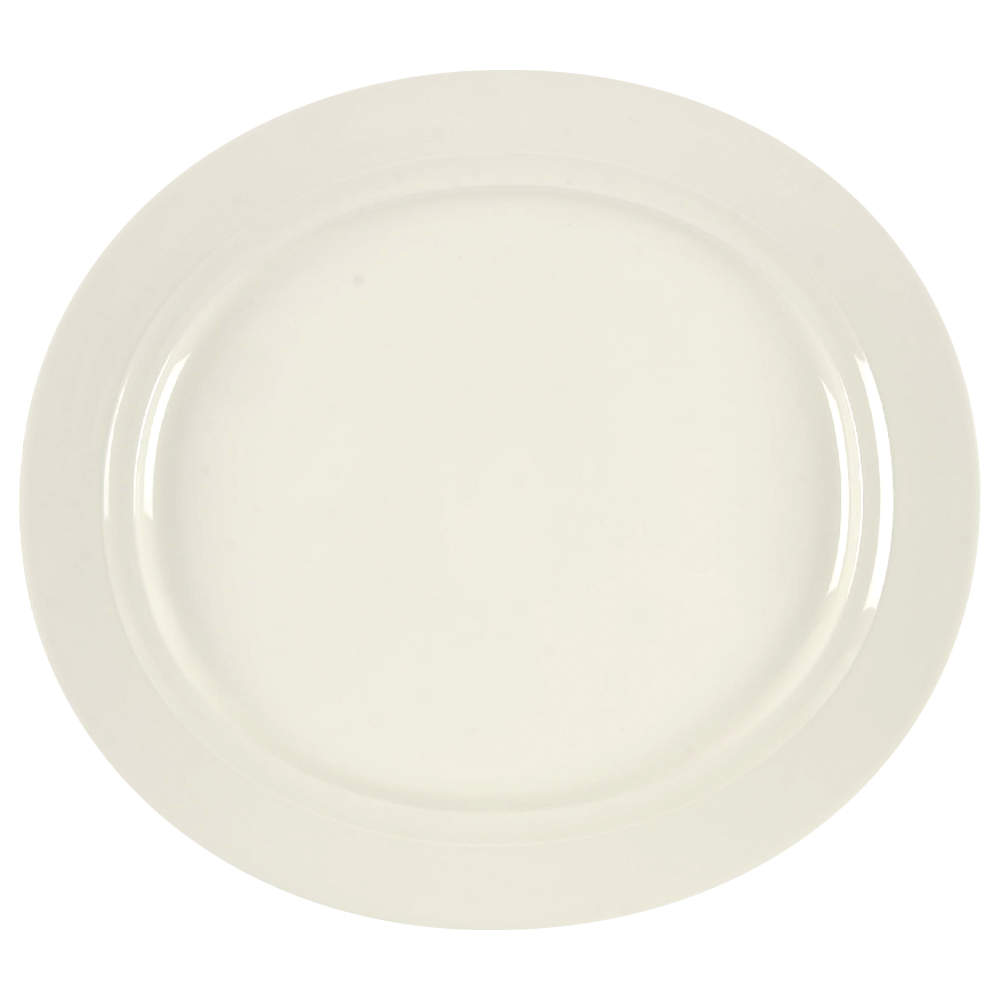 Farmhouse Touch (All White) 16" Oval Serving Platter by Villeroy & Boch-1