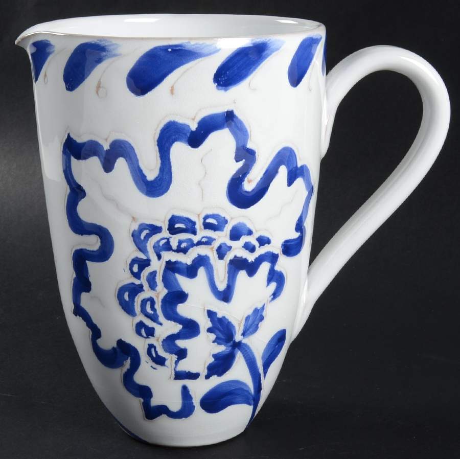 Blu Bianco Small Pitcher by Vietri (Italy)-1