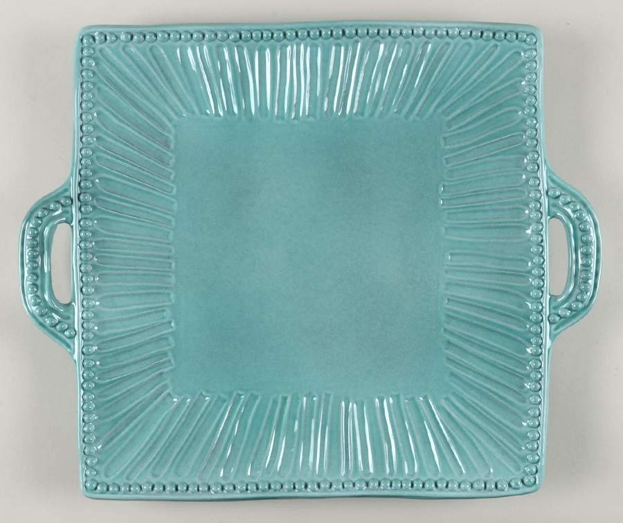 Incanto Aqua 14" Square Platter by Vietri (Italy)-1